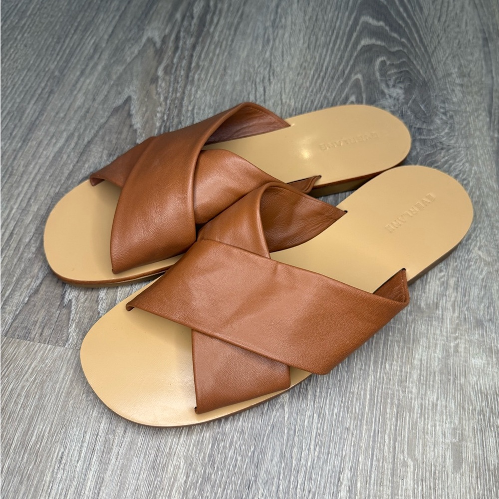 Everlane The Day Crossover Sandal Sienna Brown Size 10 - Picture 3 of 10